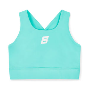 SS25 Bonini ASPIRE Mint & White Logo Crop Sport Top