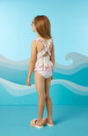 SS24 ADee ARIEL Bright White Chevron Print Swimsuit