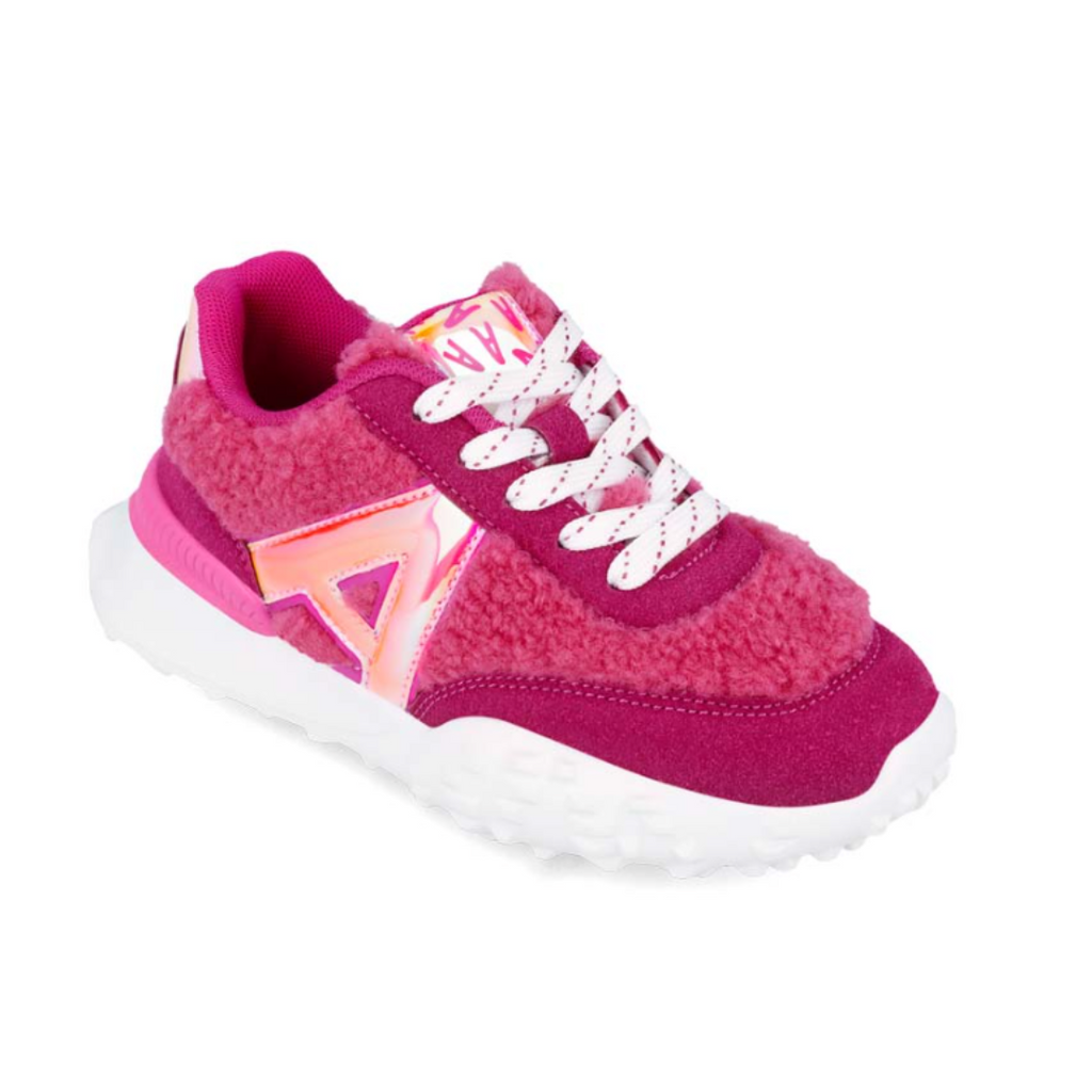 AW24 Agatha Ruiz De La Prada Pink Fluffy Logo Trainers