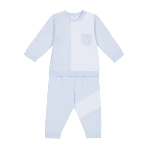 AW24 Deolinda Pale Blue & White Panel Pocket Tracksuit