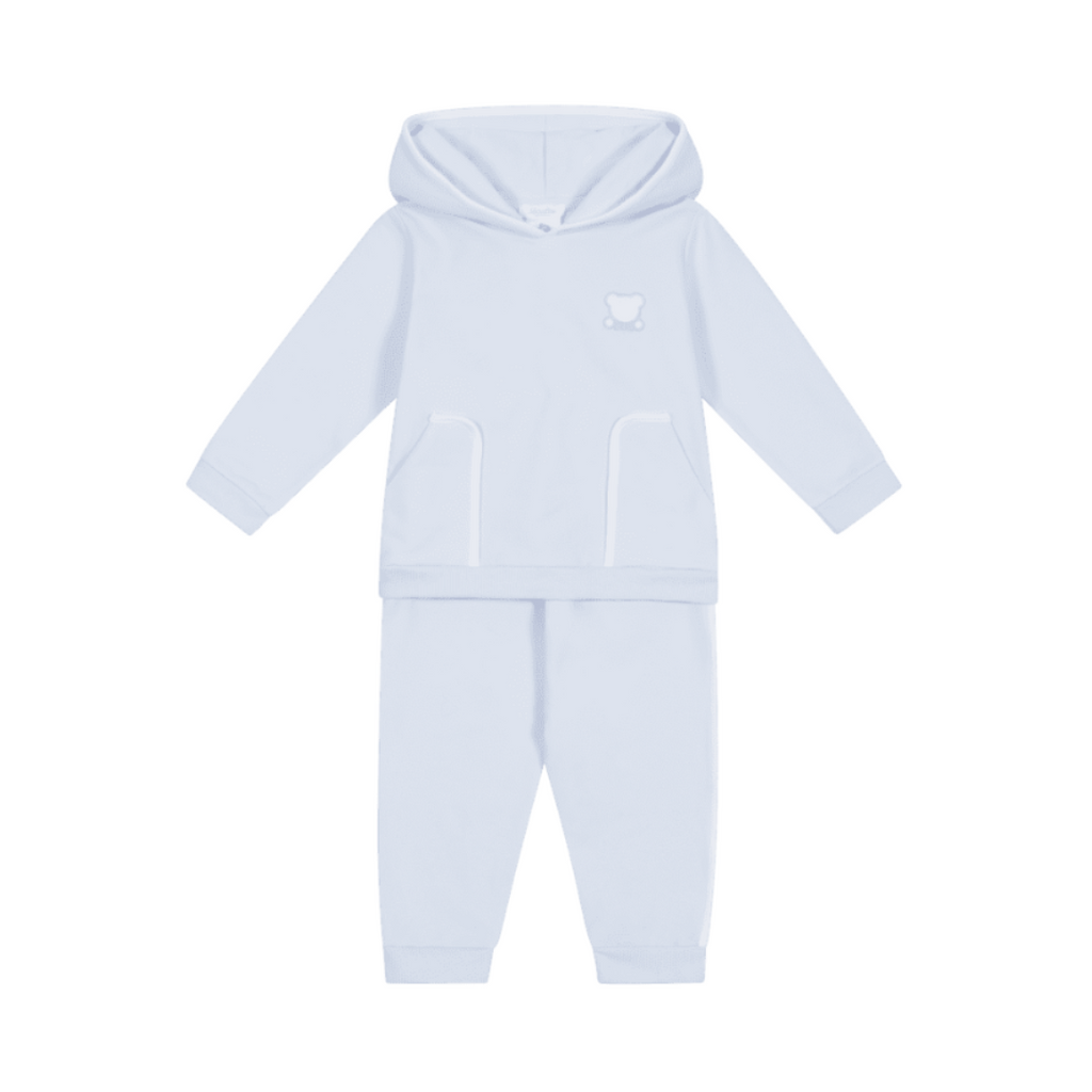 AW24 Deolinda Blue & White Teddy Bear Hooded Tracksuit