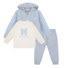 AW24 Mitch & Son ALBIE & ASHER Pale Blue Logo Zipper Three Piece Hoody Tracksuit