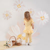 SS25 Little A BONNIE Yellow & White Daisy Print Frill Leggings Set