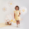 SS25 Little A AMY Yellow & White Daisy Logo Frill Dress With Knickers