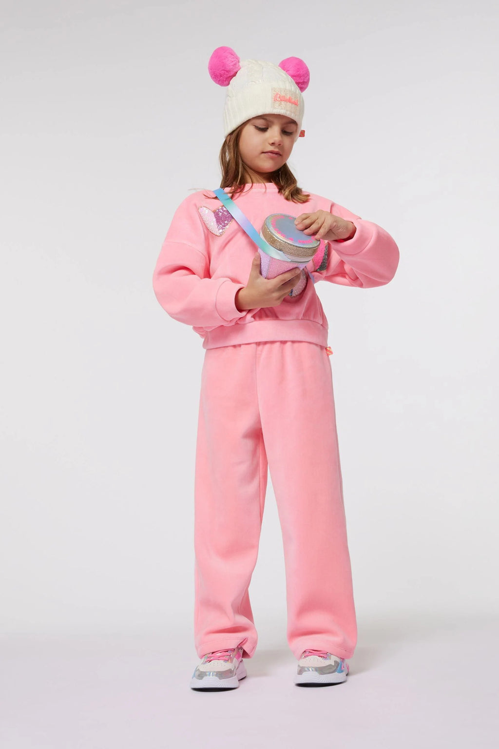 AW24 Billieblush Pink Multicoloured Split Hearts Tracksuit