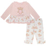 AW24 Little A GENEVIEVE Baby Pink Bear Print Legging Set