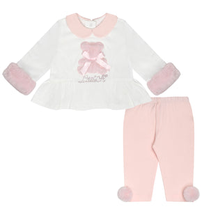 AW24 Little A GRACIE Snow White Faux Fur Bear Legging Set