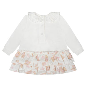 AW24 Little A GLORIA Snow White Bear Print Frill Dress