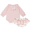 AW24 Little A GWEN Baby Pink Bear Print Jam Pant Set