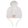 AW24 Little A GLYNNE Snow White Bear Knitted Pom Pom Hat