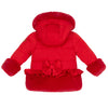 AW24 Little A HONEY Red Faux Fur Padded Jacket