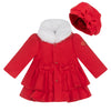 AW24 Little A HARPER Red Felt Coat & Beret Set