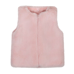 AW24 Little A HATTIE Baby Pink Faux Fur Gilet