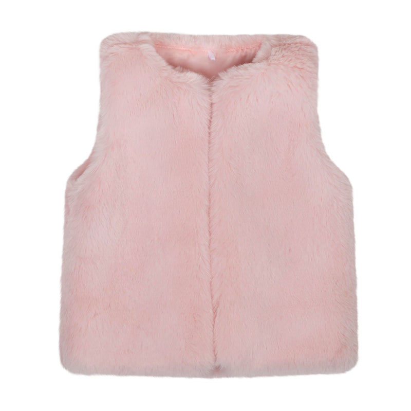 AW24 Little A HATTIE Baby Pink Faux Fur Gilet