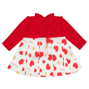 AW24 Little A HARLOW Red Heart Print Dress