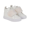 AW24 Little A FUREVER Snow White Faux Fur Strap Hi Top Shoes