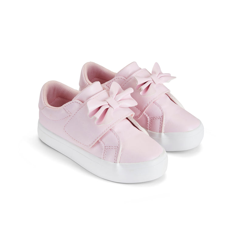 SS25 Little A BOWIE Pink Bow Trainers