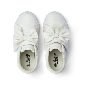 SS25 Little A BOWIE White Bow Trainers