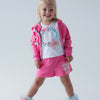 SS25 Daga Pink White & Turquoise Bows Shorts Set