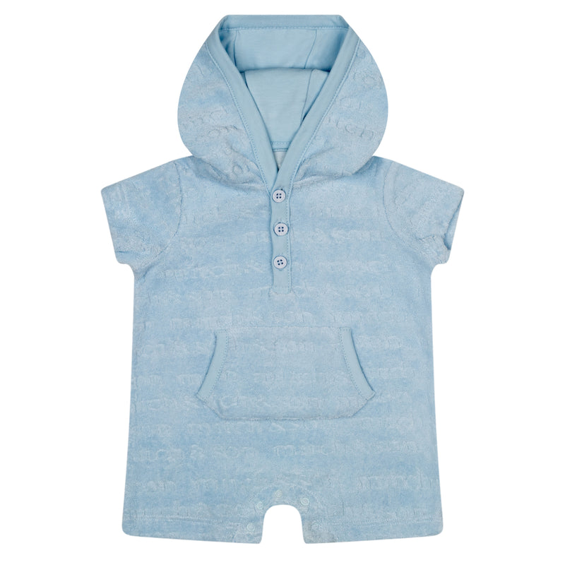 SS24 Mitch & Son Mini SANTIAGO Sky Blue Terry Towelling Romper