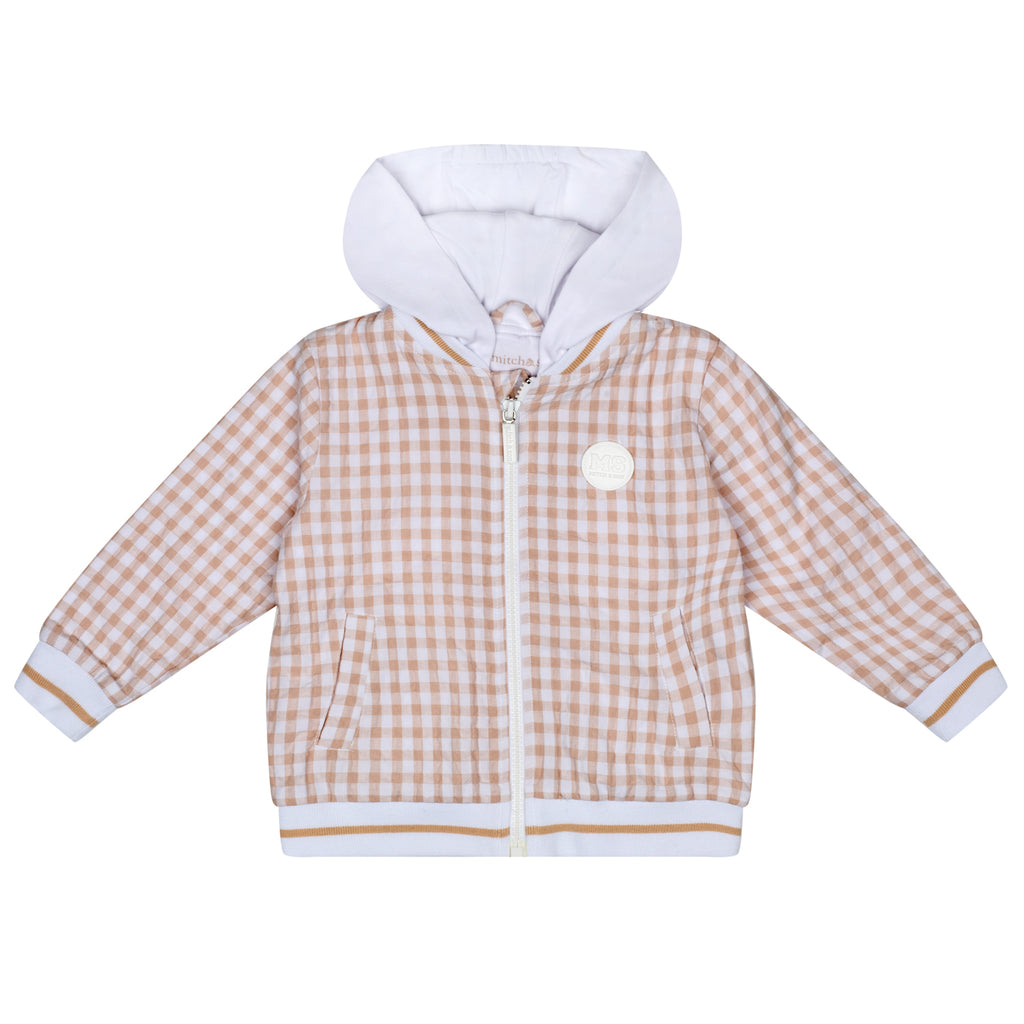 SS24 Mitch & Son TIMMY Sand Gingham Hooded Jacket