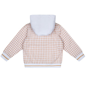 SS24 Mitch & Son TIMMY Sand Gingham Hooded Jacket