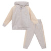 AW24 Mitch & Son ALBIE & ASHER Beige Logo Zipper Three Piece Hoody Tracksuit