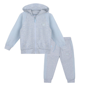 AW24 Mitch & Son ALBIE & ASHER Pale Blue Logo Zipper Three Piece Hoody Tracksuit