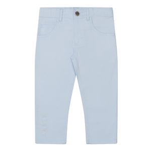 AW24 Mitch & Son ANDRE & ARDEN Pale Blue Knitted Polo Top & Twill Trouser Set