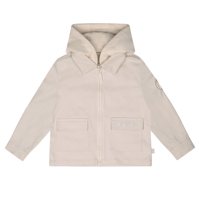 AW24 Mitch & Son BILLY Beige Twill Hooded Shacket