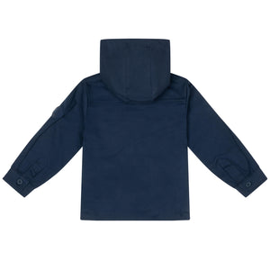 AW24 Mitch & Son BILLY Navy Blue Twill Hooded Shacket