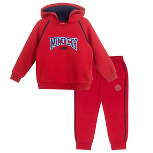 AW24 Mitch & Son BENNY Red Logo Hoody Tracksuit