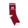 AW24 Mitch & Son BENNET Red & Navy Blue Logo Two Pack Of Socks