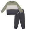 AW24 Mitch & Son Junior CHARLIE Dark Grey Cut N Sew Tracksuit