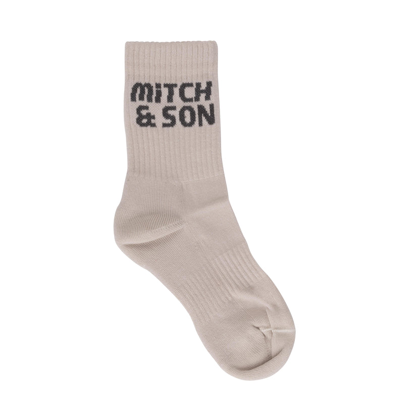 AW24 Mitch & Son Junior CONNOR Stone Grey Logo Socks