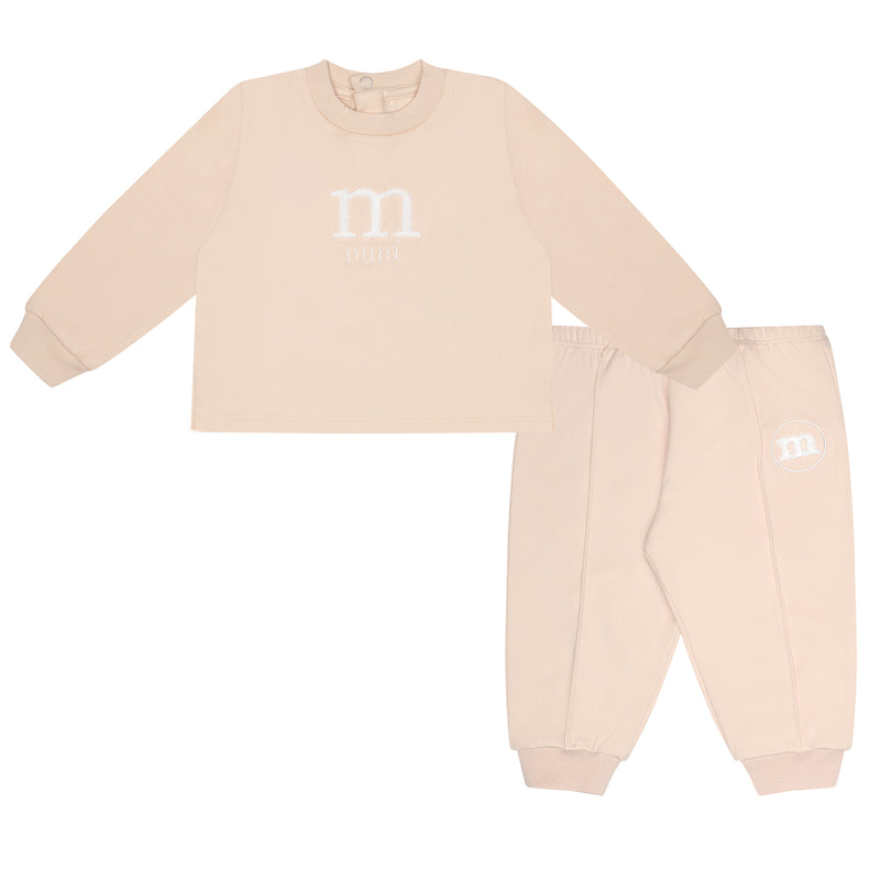 AW24 Mitch & Son Mini DAVID Beige Logo Tracksuit