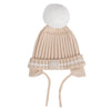 AW24 Mitch & Son Mini DYLAN Beige Knitted Pom Pom Hat