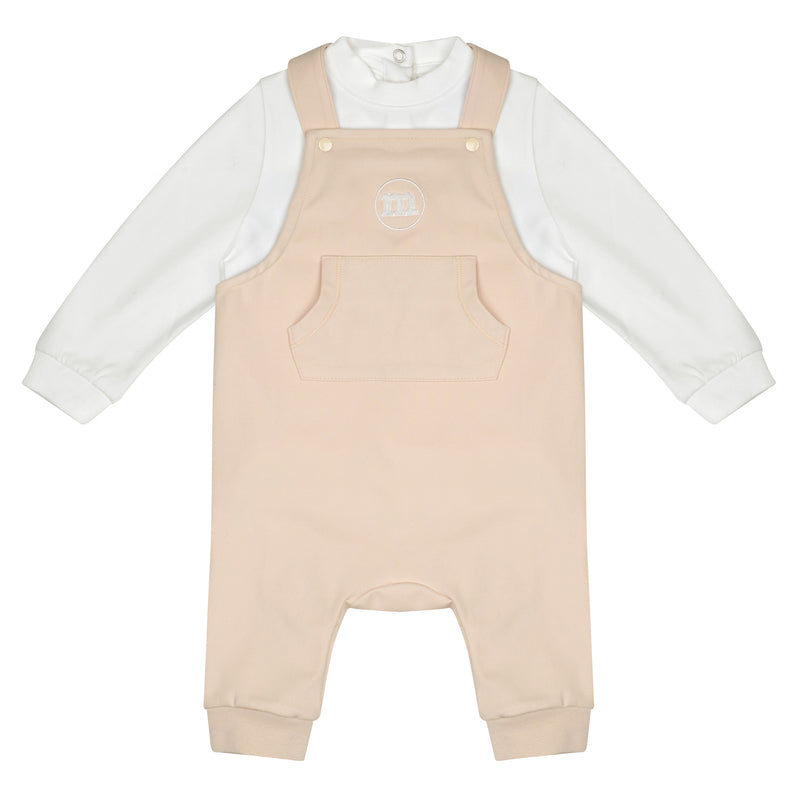 AW24 Mitch & Son Mini DREW Beige Dungaree Set