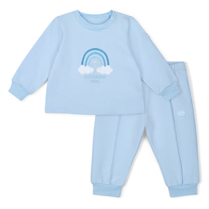 SS25 Mitch & Son Mini EVAN Blue & White Rainbow Tracksuit