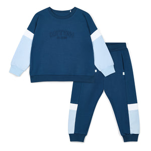 SS25 Mitch & Son FRANCES Navy Blue & White Cut & Sew Tracksuit