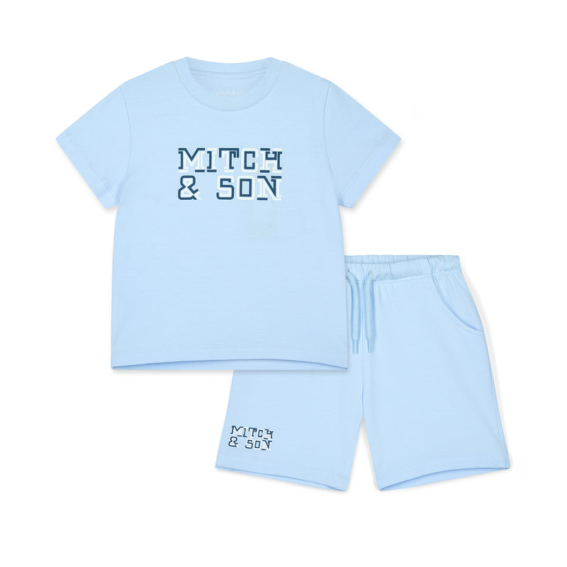 SS25 Mitch & Son FRANKLIN Blue Logo Soft Shorts Set