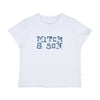 SS25 Mitch & Son FRANK & FALLON Blue & White Logo Striped T-Shirt & Swim Shorts Set