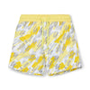 SS25 Mitch & Son GLENN & GIANCARLO White Yellow & Grey Logo Doodle Print T-Shirt & Swim Shorts Set