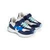 SS25 Mitch & Son 514 Navy Blue Turquoise & White Runner Trainers