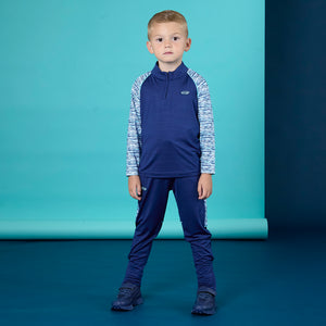 SS25 Mitch & Son Junior HARRISON Navy Blue Space Dye Poly Tracksuit