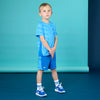 SS25 Mitch & Son Junior HECTOR Blue Space Dye Poly Shorts Set