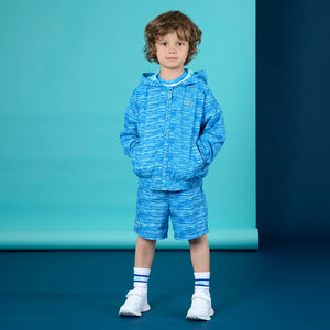 SS25 Mitch & Son Junior HARRY Blue Space Dye Hooded Jacket