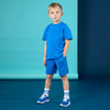 SS25 Mitch & Son Junior HARPER Blue Drop Shoulder Pin Tuck Shorts Set