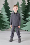 AW24 Mitch & Son Junior CASEY Dark Grey Long Sleeve Pockets Overshirt