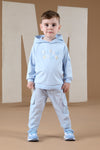 AW24 Mitch & Son ASCOT & ANTON Pale Blue Logo Hoody & Cargo Trouser Set